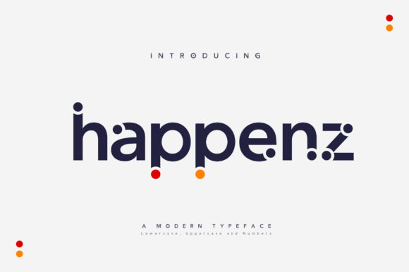 Happenz Display Font for Modern Web Design