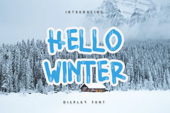 Hello Winter Font: A Winter-Themed Display Font for Creative Crafters