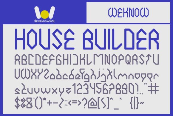 House Builder Font for Editorial Design