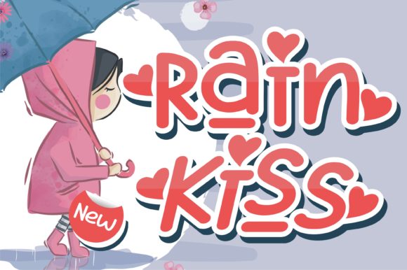 Rain Kiss: A Versatile Display Font for Creative Crafters